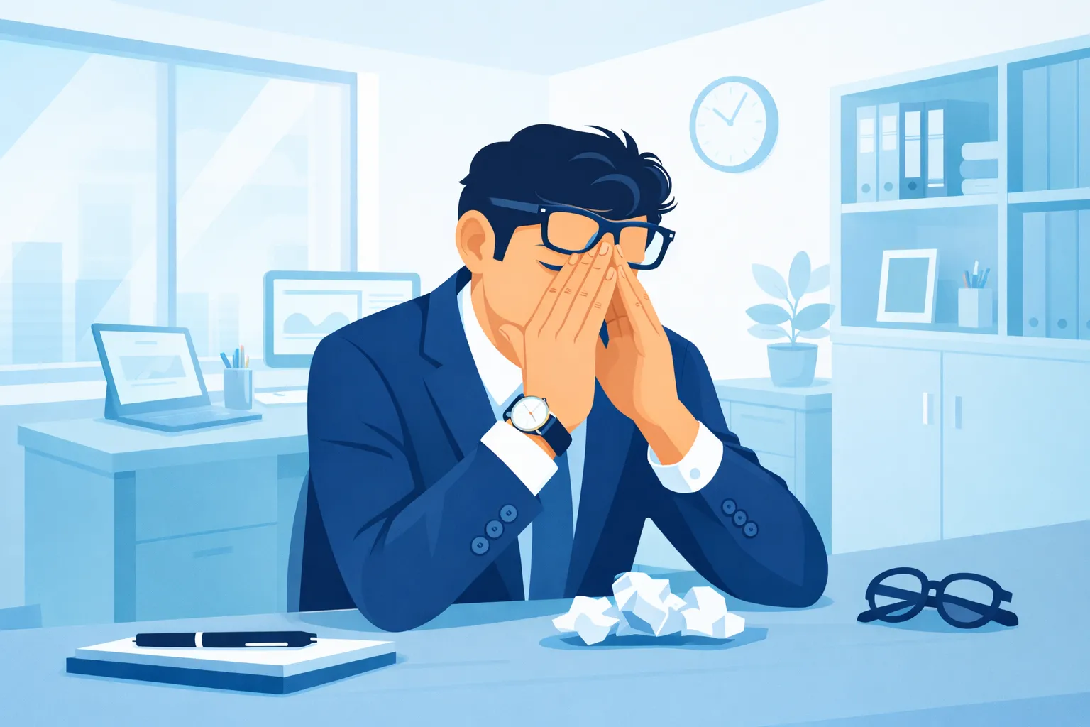 Frustrated business person